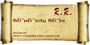Répászky Réka névjegykártya